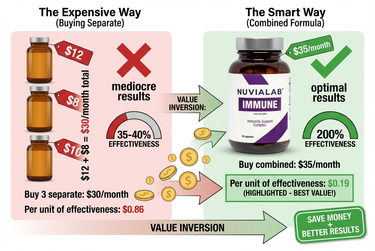 Quercetin vitamin C zinc cost-benefit analysis and value comparison