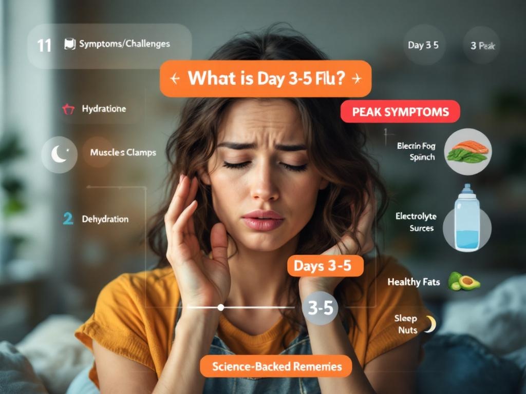 Keto flu symptoms timeline: days 3-5 peak adaptation period on ketogenic diet