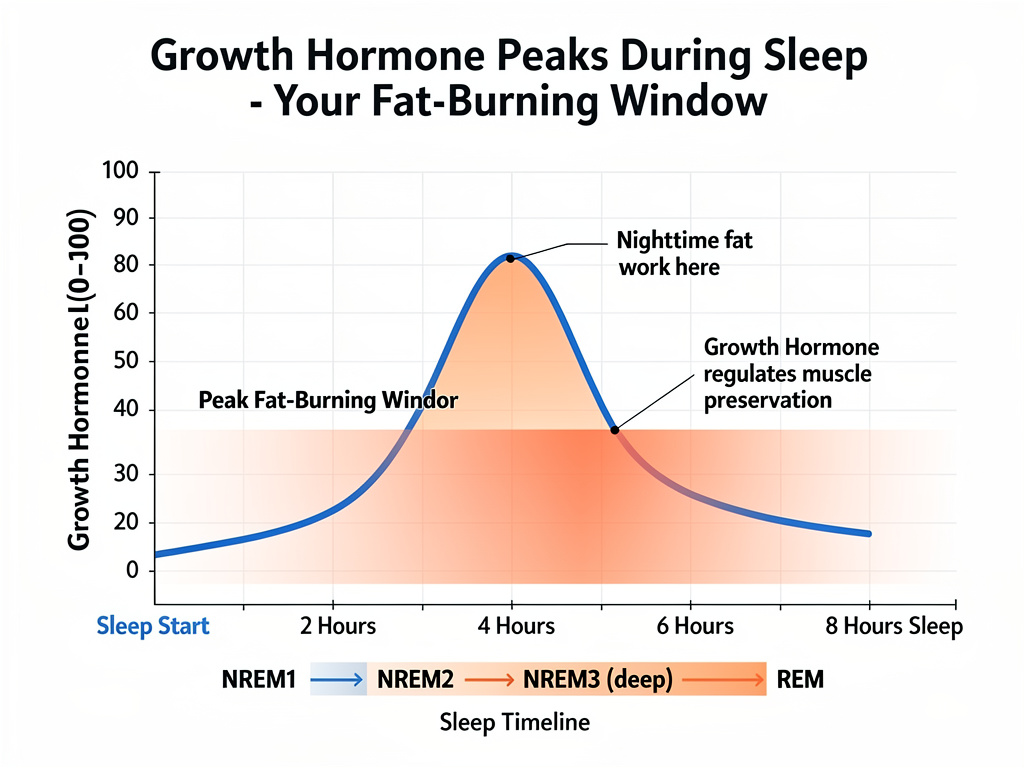 Night mega burner review: sleep timeline and growth hormone fat burning chart