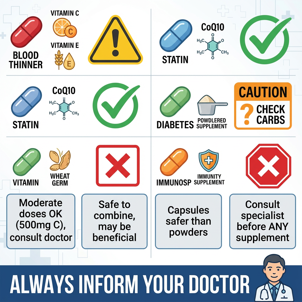 medication interactions and immunity after 50 safety