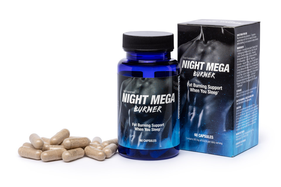 Night Mega Burner nighttime fat burner supplement bottle for women over 50